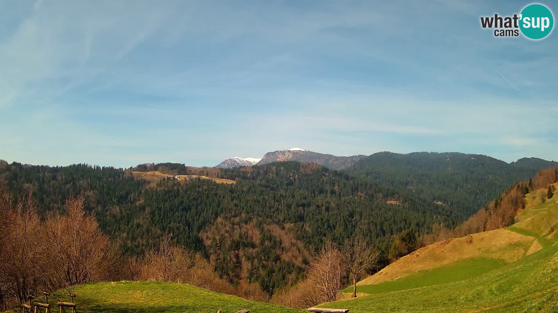 Web kamera Brunarica Dražgoše – Pogled uživo na Ratitovec (1666 m)