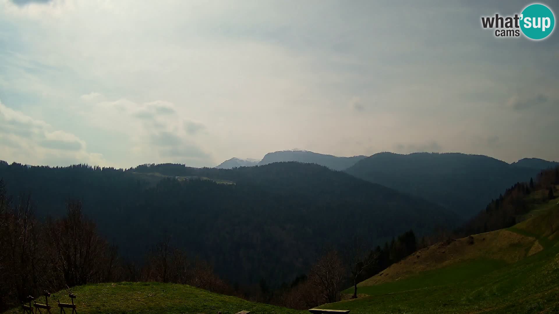 Spletna kamera Brunarica Dražgoše – Pogled v živo na Ratitovec (1666 m)