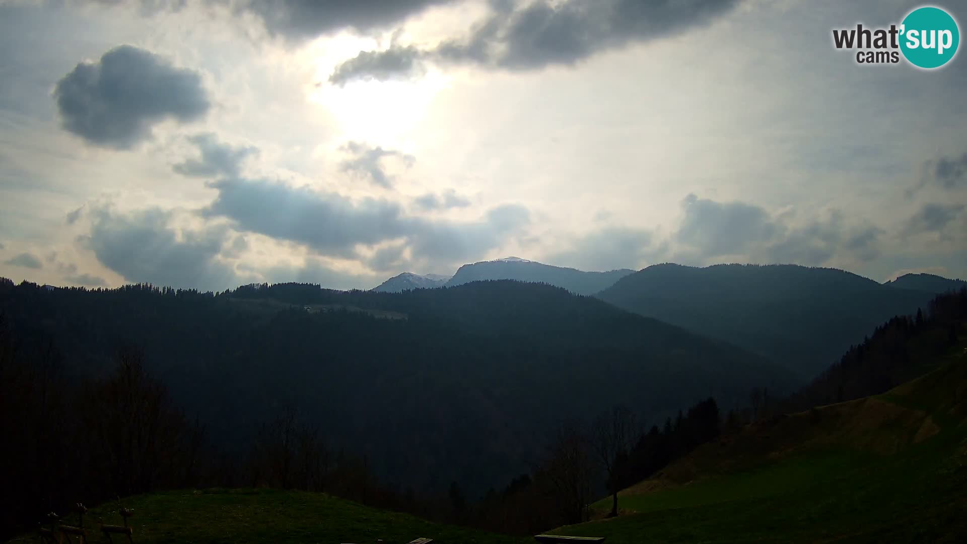 Spletna kamera Brunarica Dražgoše – Pogled v živo na Ratitovec (1666 m)