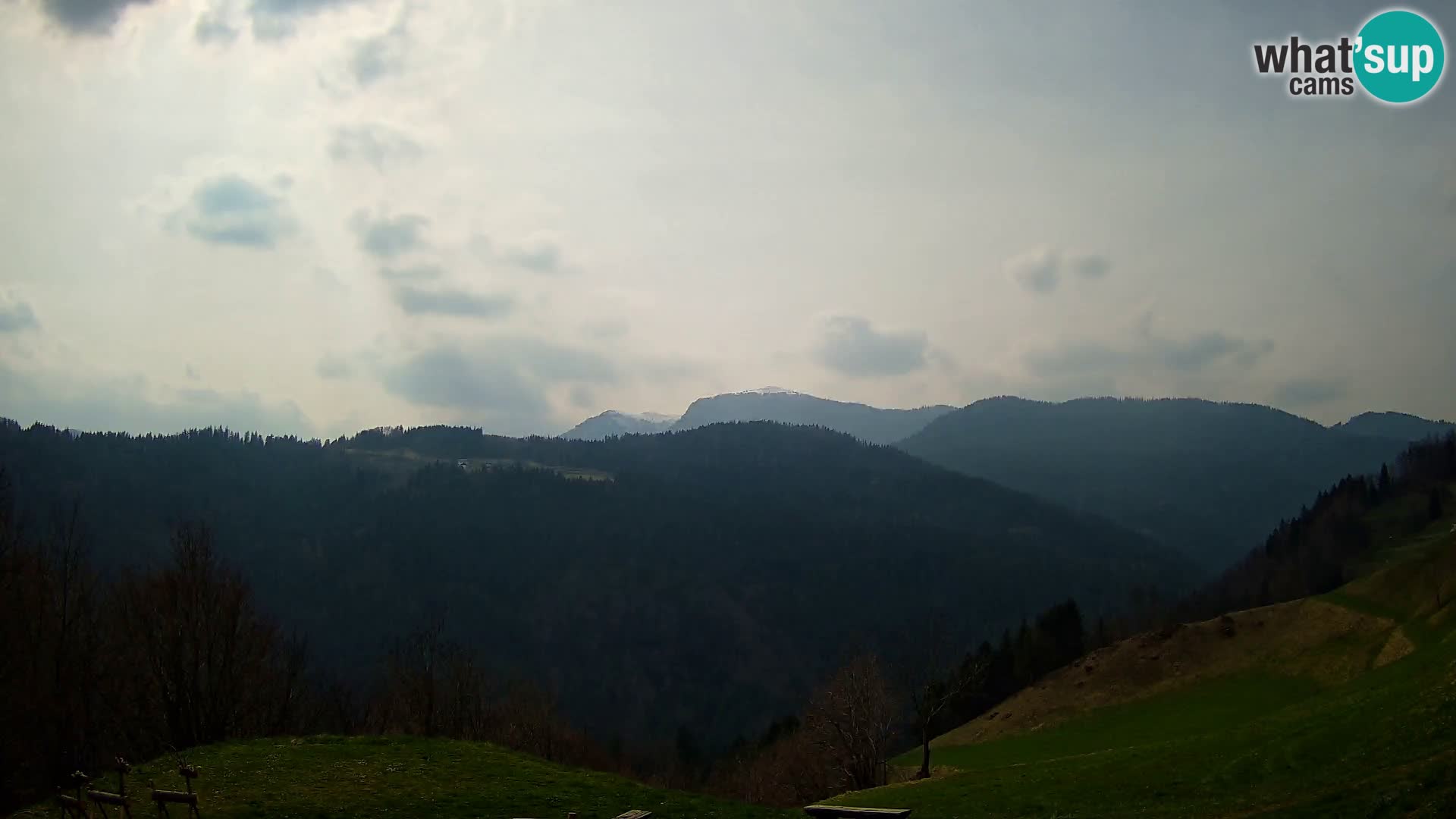 Spletna kamera Brunarica Dražgoše – Pogled v živo na Ratitovec (1666 m)