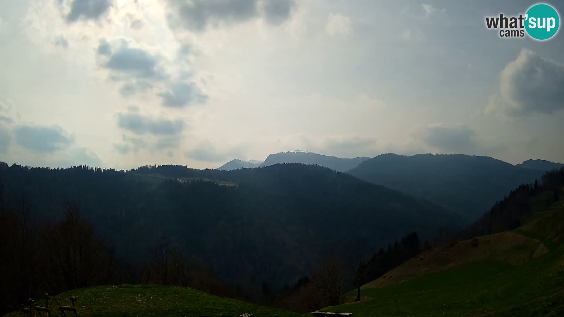 Webcam Brunarica Dražgoše – Vista live sul Ratitovec (1666 m)