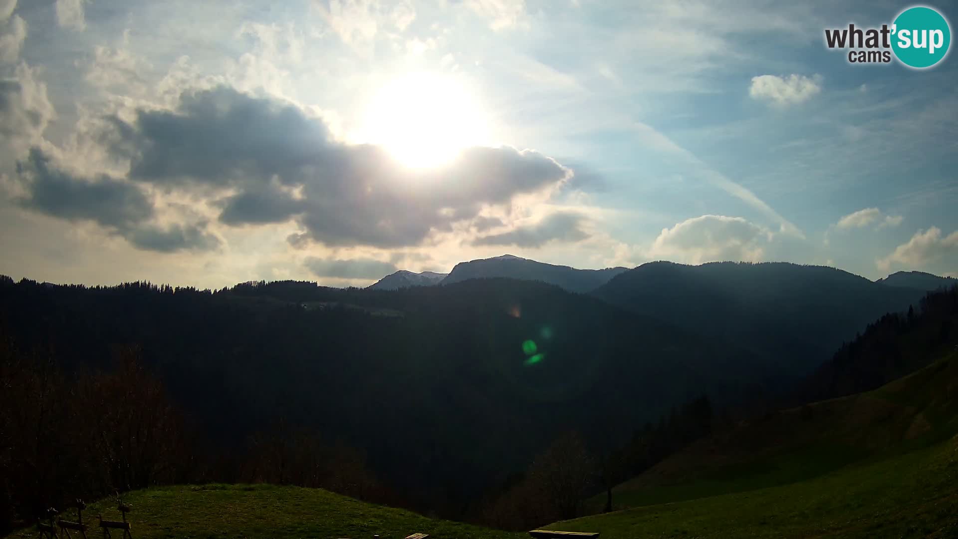 Webcam Brunarica Dražgoše – Live View of Ratitovec (1666 m)