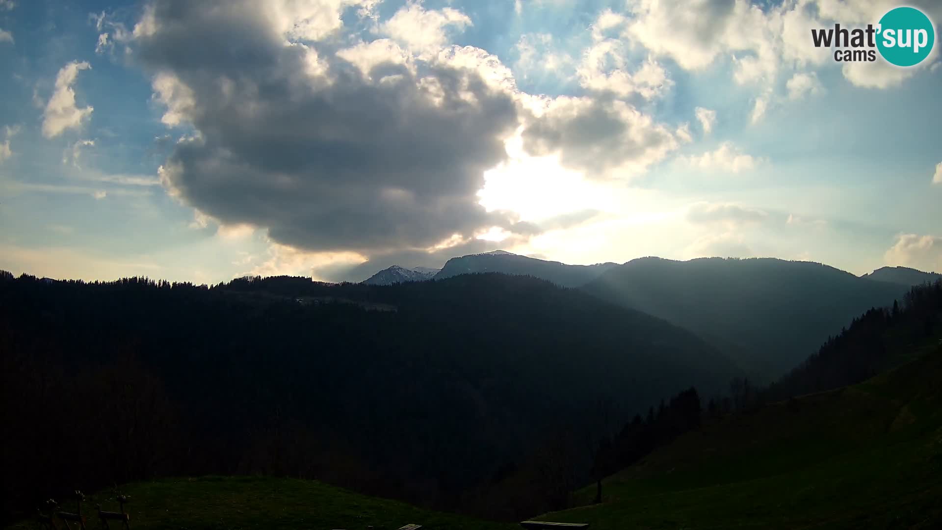 Webcam Brunarica Dražgoše – Live View of Ratitovec (1666 m)