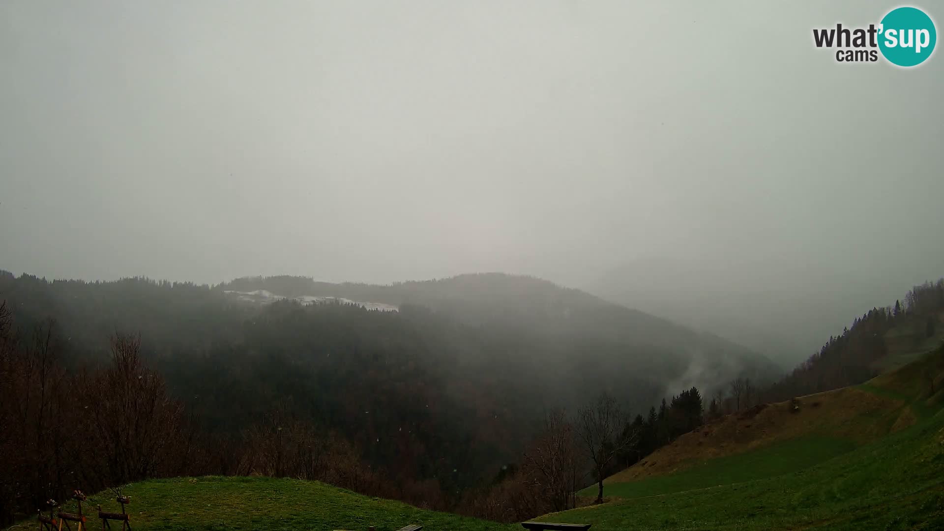 Webcam Brunarica Dražgoše – Liveblick auf Ratitovec (1666 m)