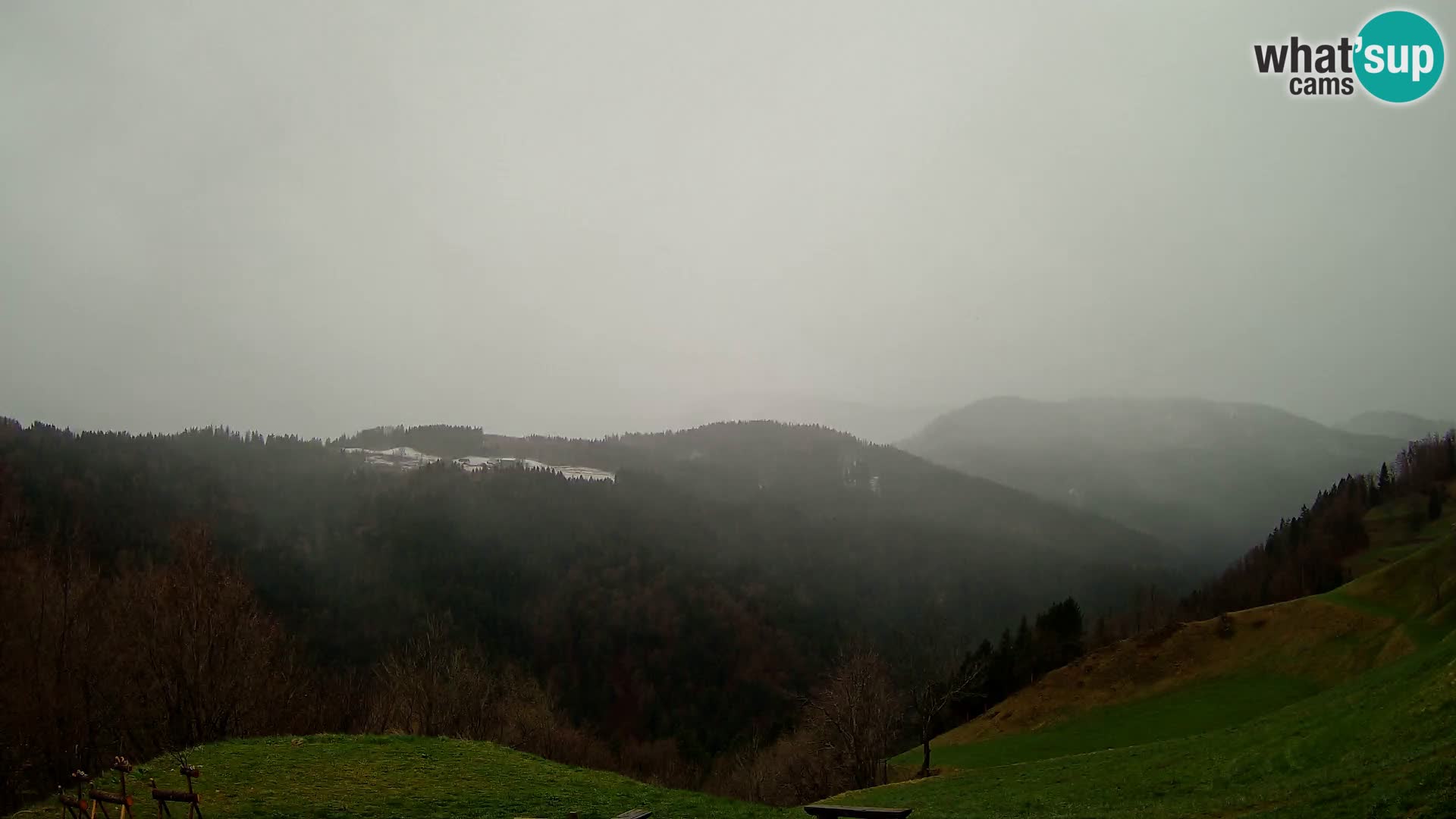 Webcam Brunarica Dražgoše – Live View of Ratitovec (1666 m)