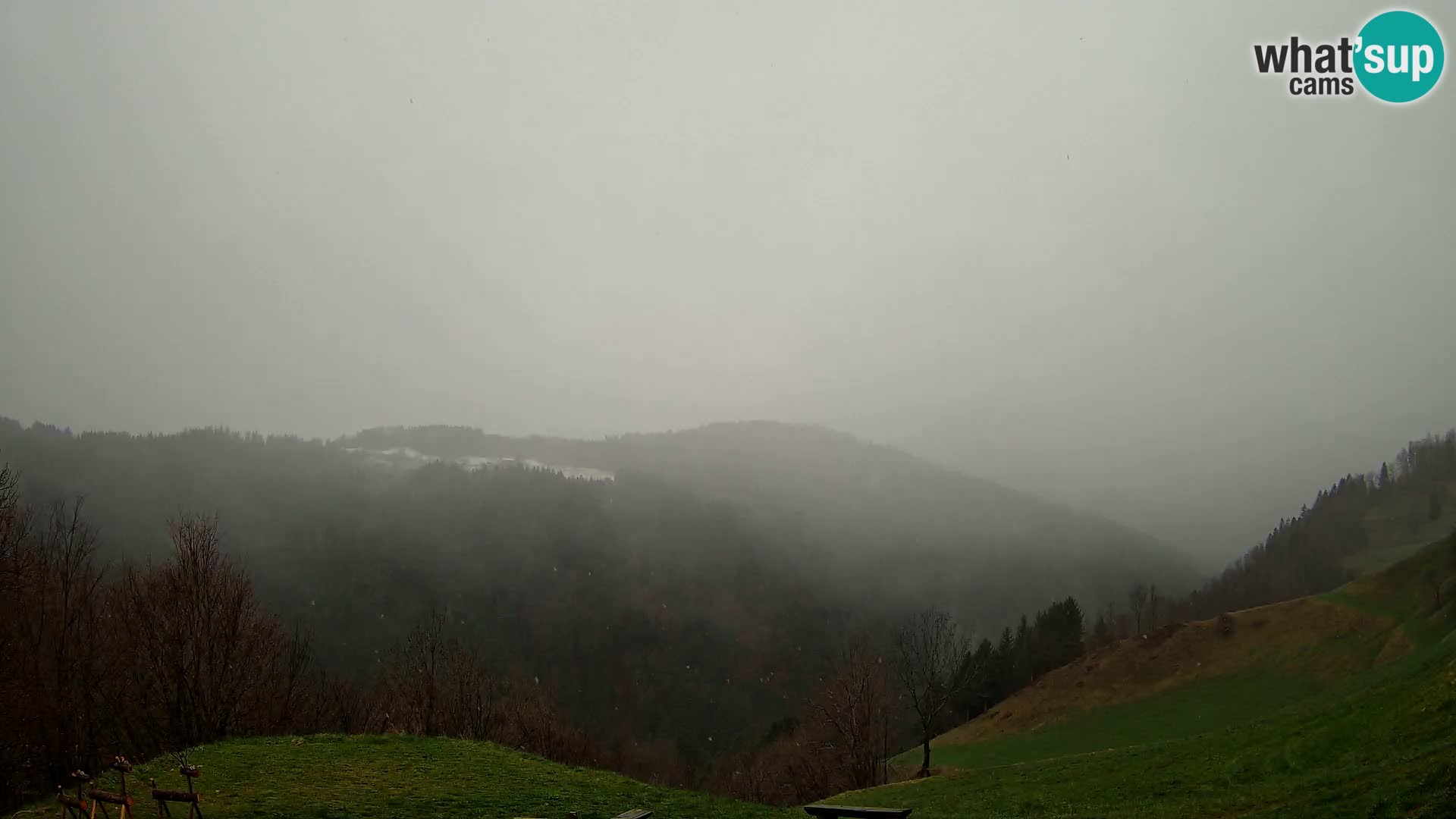 Webcam Brunarica Dražgoše – Vista live sul Ratitovec (1666 m)