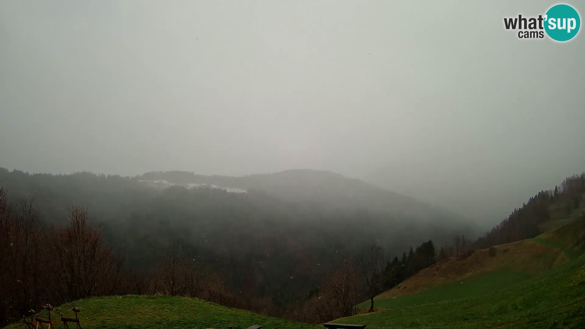 Webcam Brunarica Dražgoše – Vista live sul Ratitovec (1666 m)