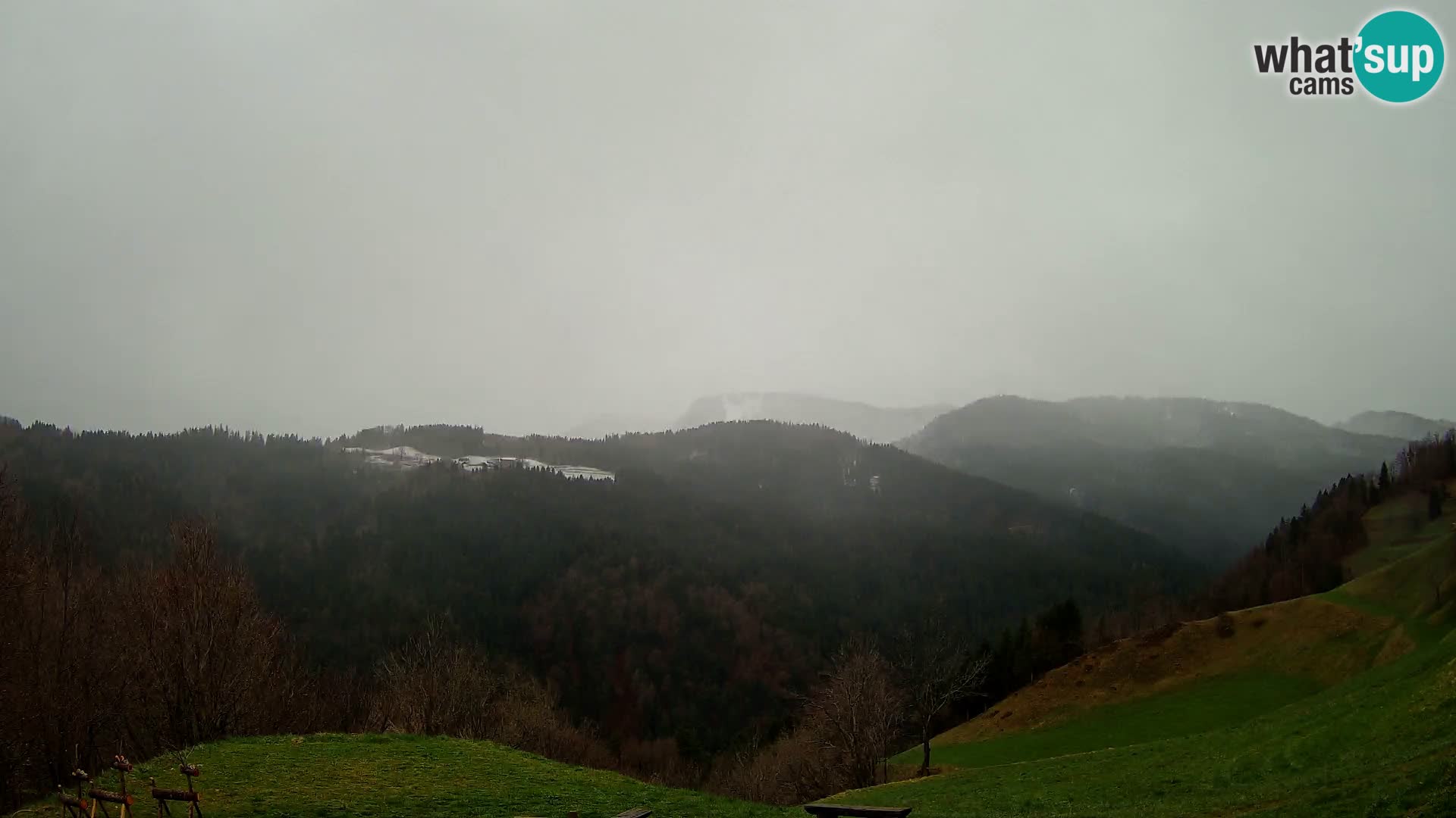 Webcam Brunarica Dražgoše – Live View of Ratitovec (1666 m)