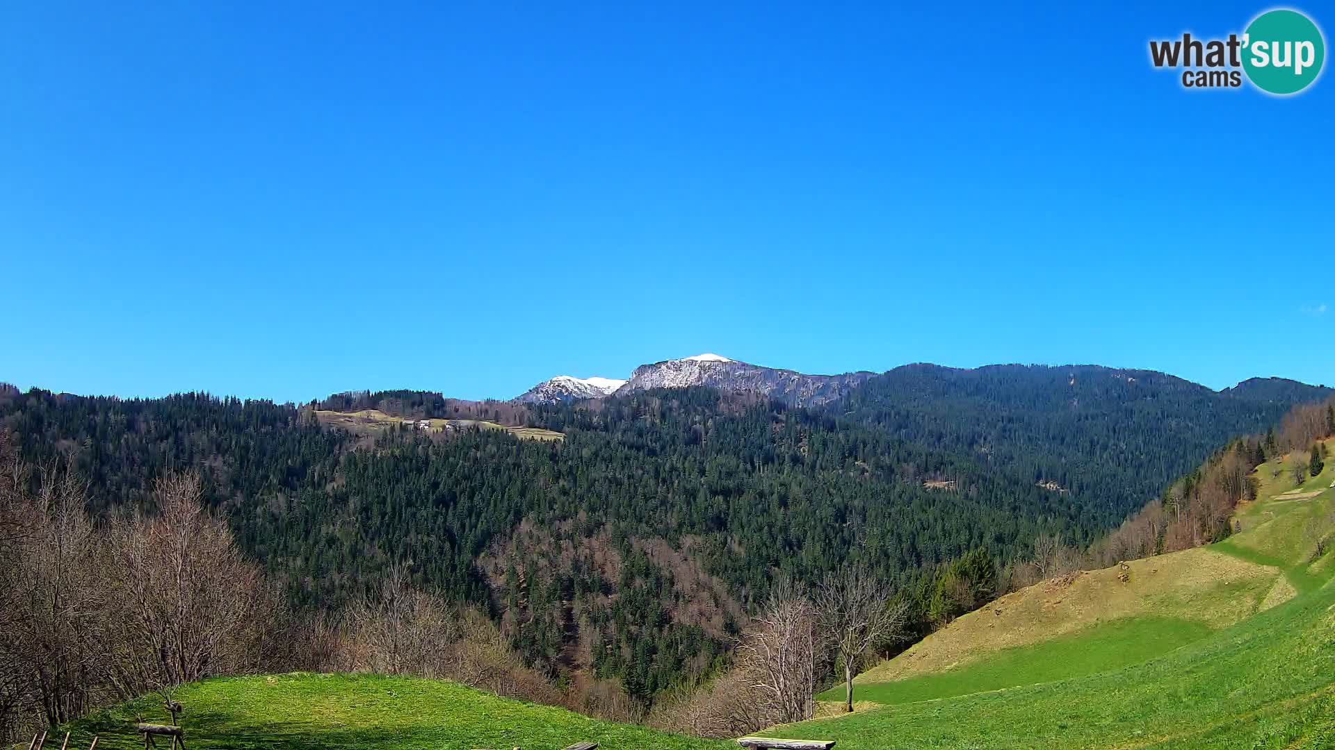 Web kamera Brunarica Dražgoše – Pogled uživo na Ratitovec (1666 m)