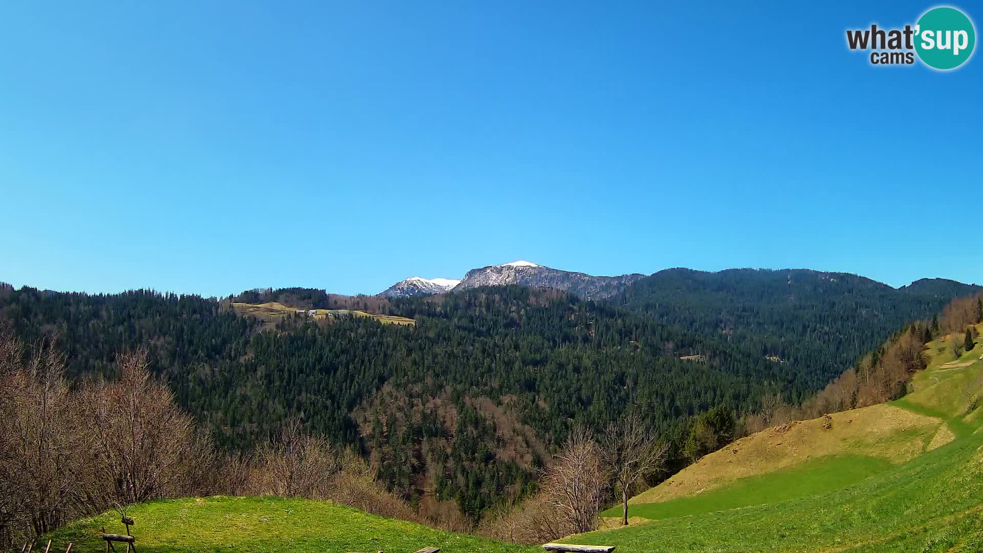 Web kamera Brunarica Dražgoše – Pogled uživo na Ratitovec (1666 m)