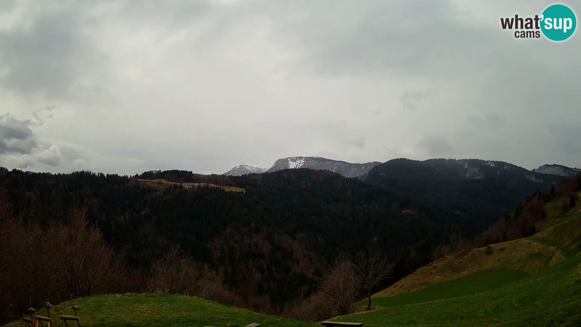 Webcam Brunarica Dražgoše – Live View of Ratitovec (1666 m)