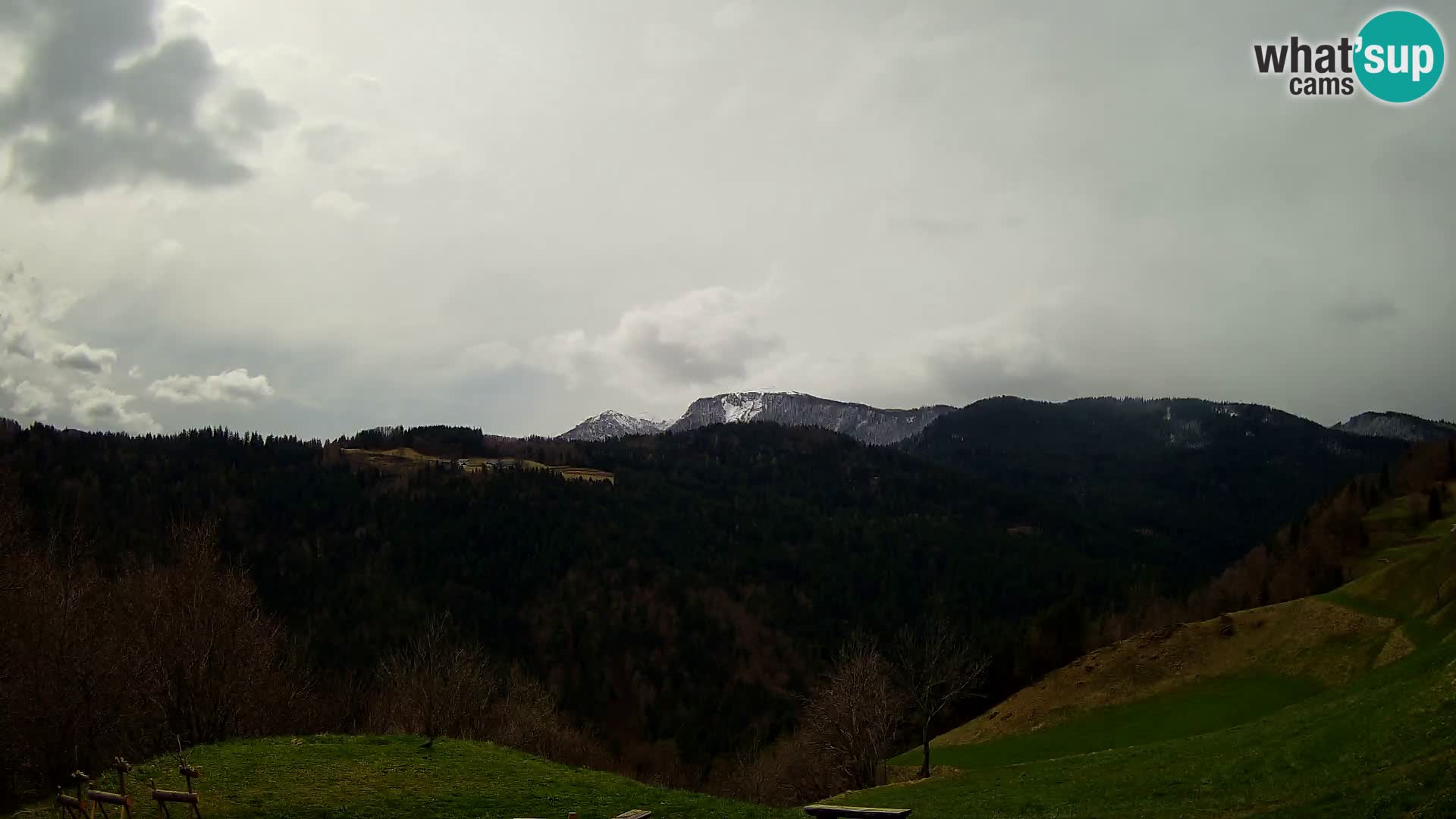 Webcam Brunarica Dražgoše – Live View of Ratitovec (1666 m)