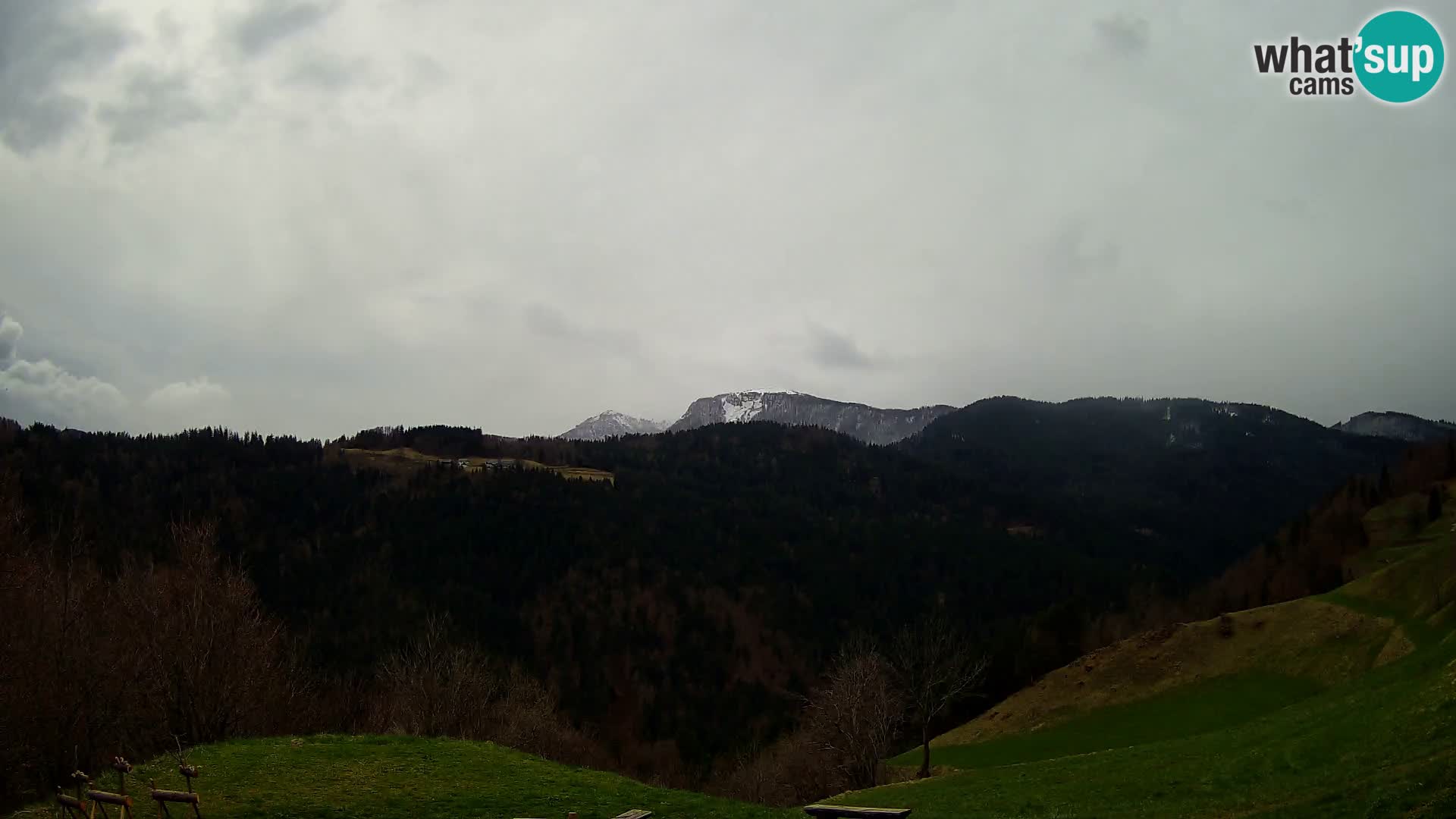 Web kamera Brunarica Dražgoše – Pogled uživo na Ratitovec (1666 m)