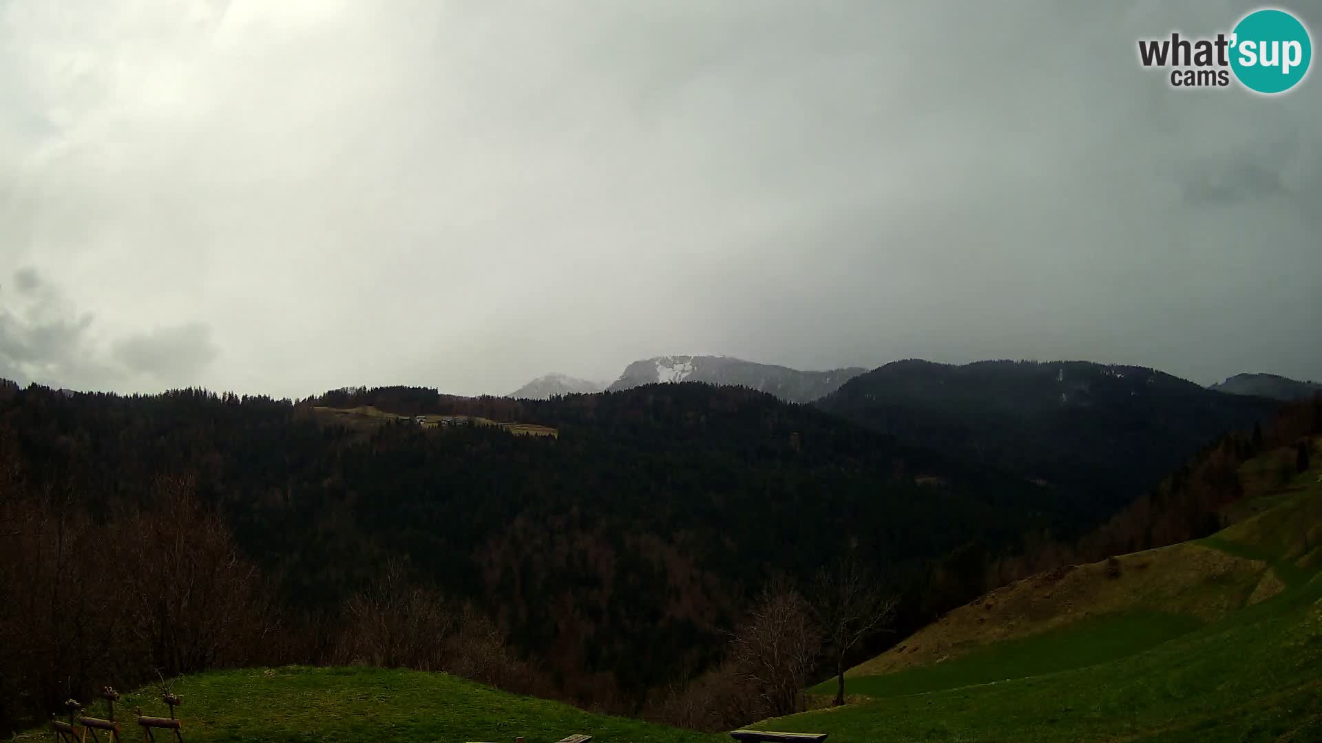 Web kamera Brunarica Dražgoše – Pogled uživo na Ratitovec (1666 m)