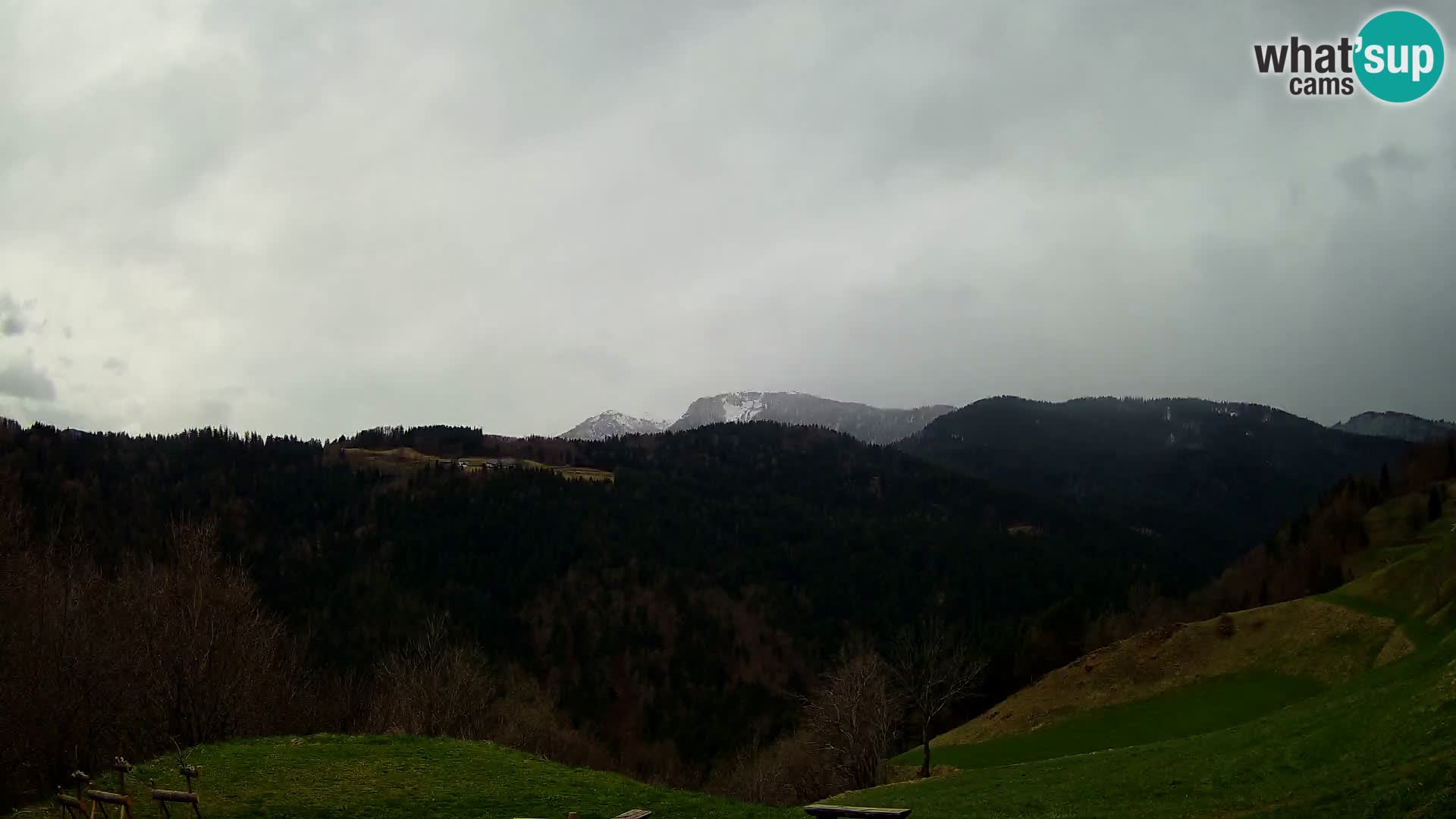 Webcam Brunarica Dražgoše – Vista live sul Ratitovec (1666 m)