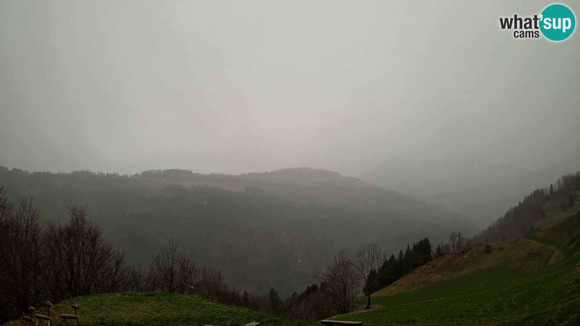 Webcam Brunarica Dražgoše – Vista live sul Ratitovec (1666 m)