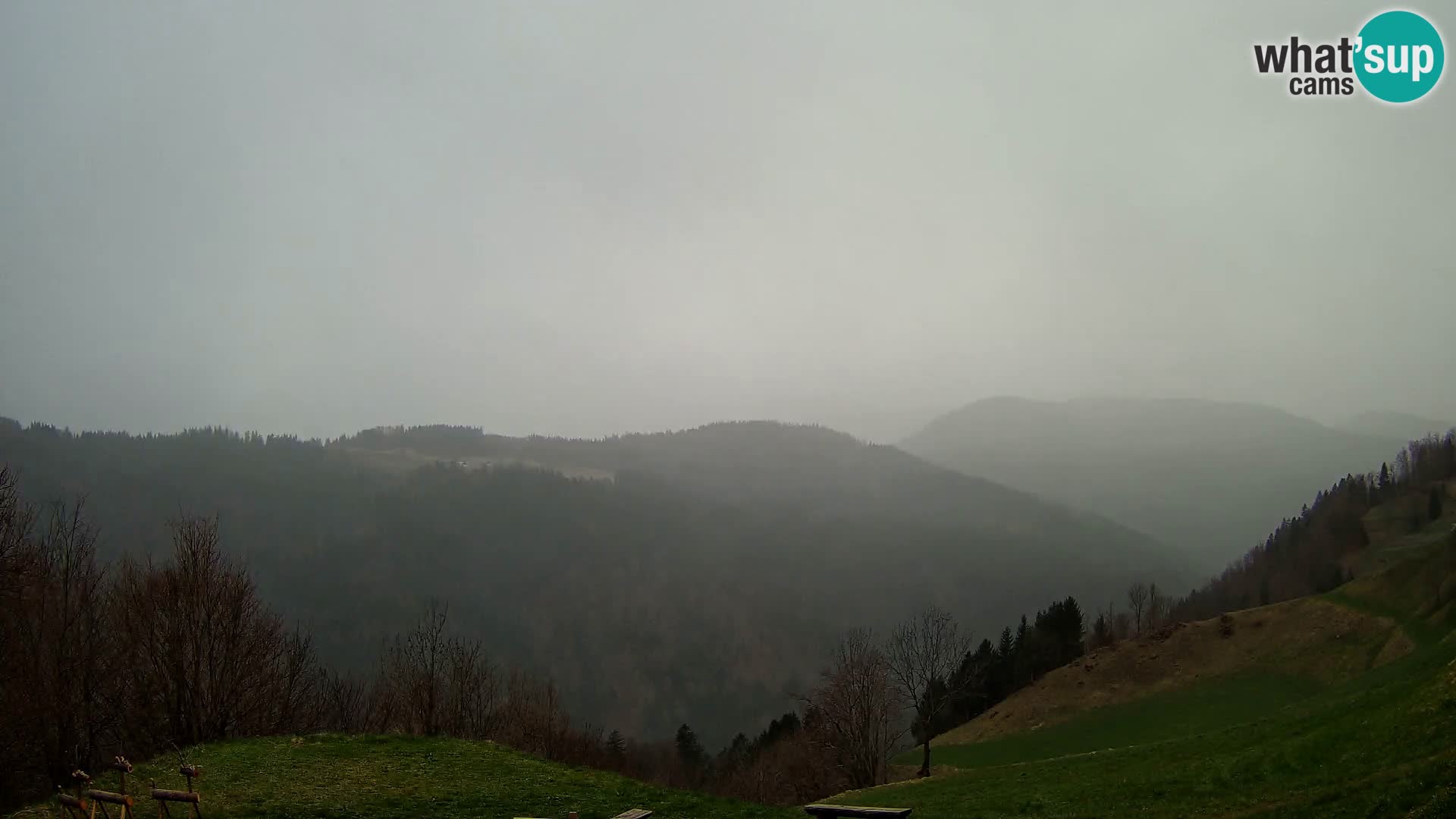 Webcam Brunarica Dražgoše – Liveblick auf Ratitovec (1666 m)