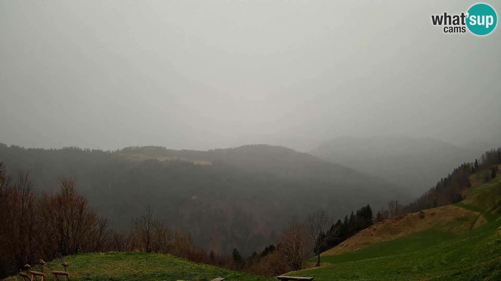 Webcam Brunarica Dražgoše – Liveblick auf Ratitovec (1666 m)