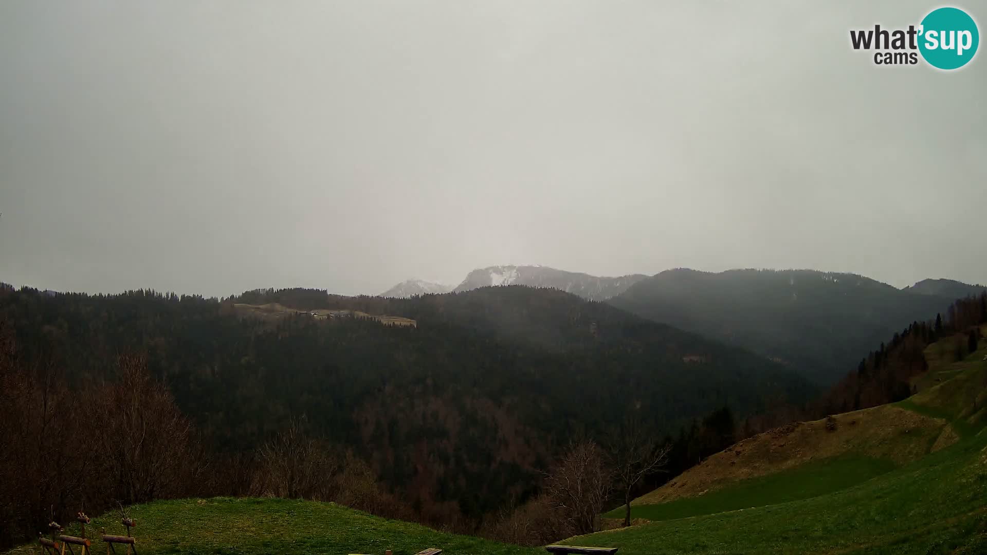 Webcam Brunarica Dražgoše – Liveblick auf Ratitovec (1666 m)