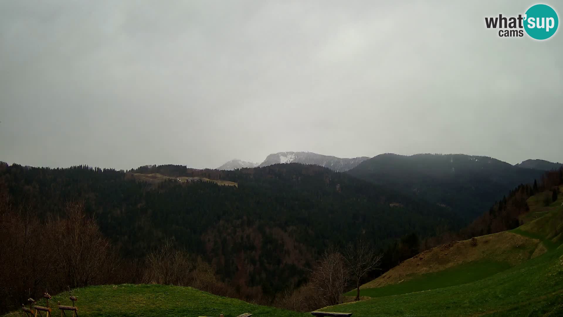 Webcam Brunarica Dražgoše – Live View of Ratitovec (1666 m)