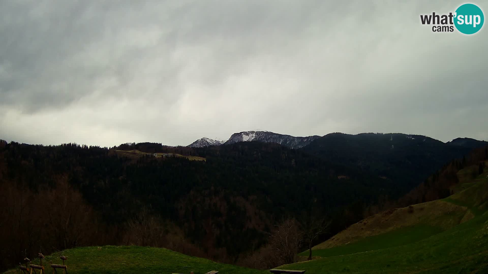 Webcam Brunarica Dražgoše – Live View of Ratitovec (1666 m)