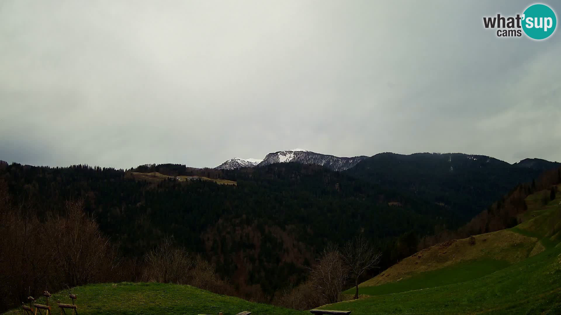 Webcam Brunarica Dražgoše – Liveblick auf Ratitovec (1666 m)