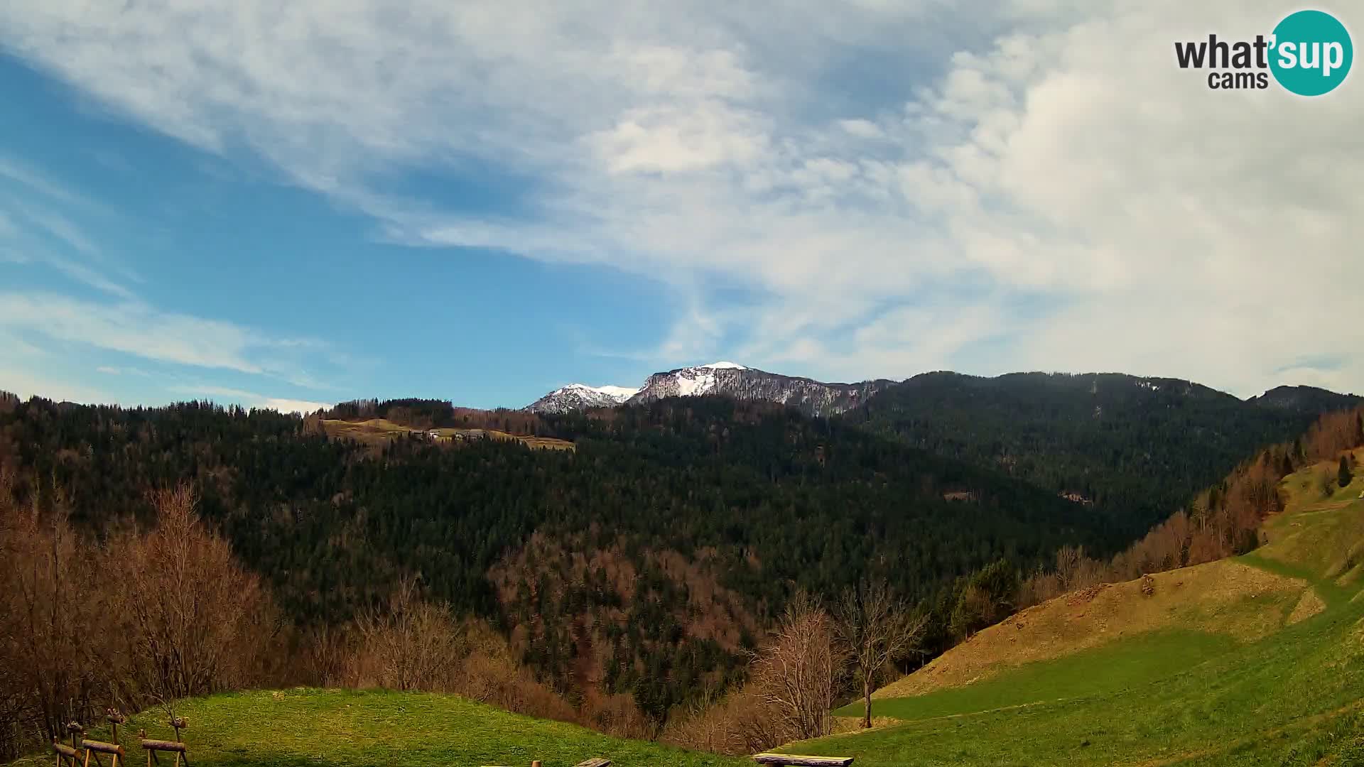 Web kamera Brunarica Dražgoše – Pogled uživo na Ratitovec (1666 m)