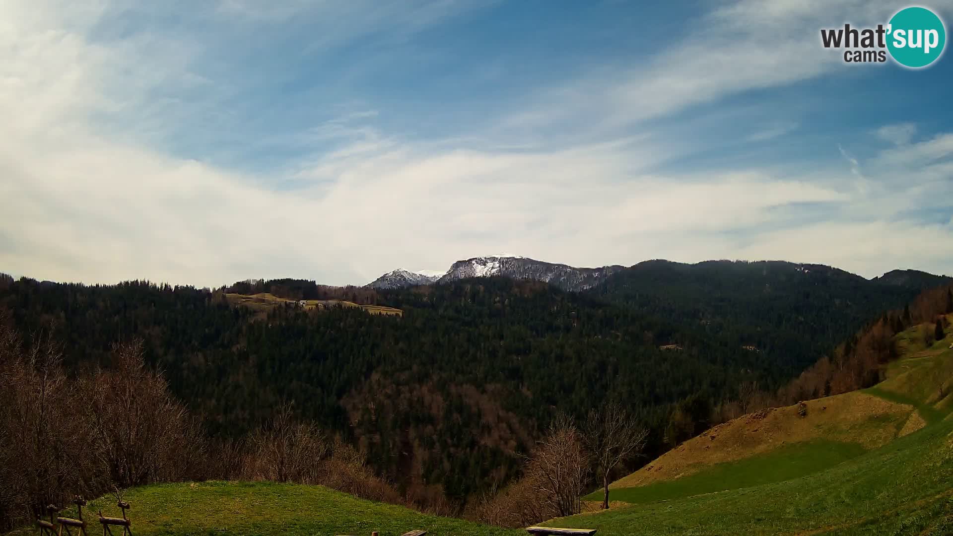 Webcam Brunarica Dražgoše – Live View of Ratitovec (1666 m)