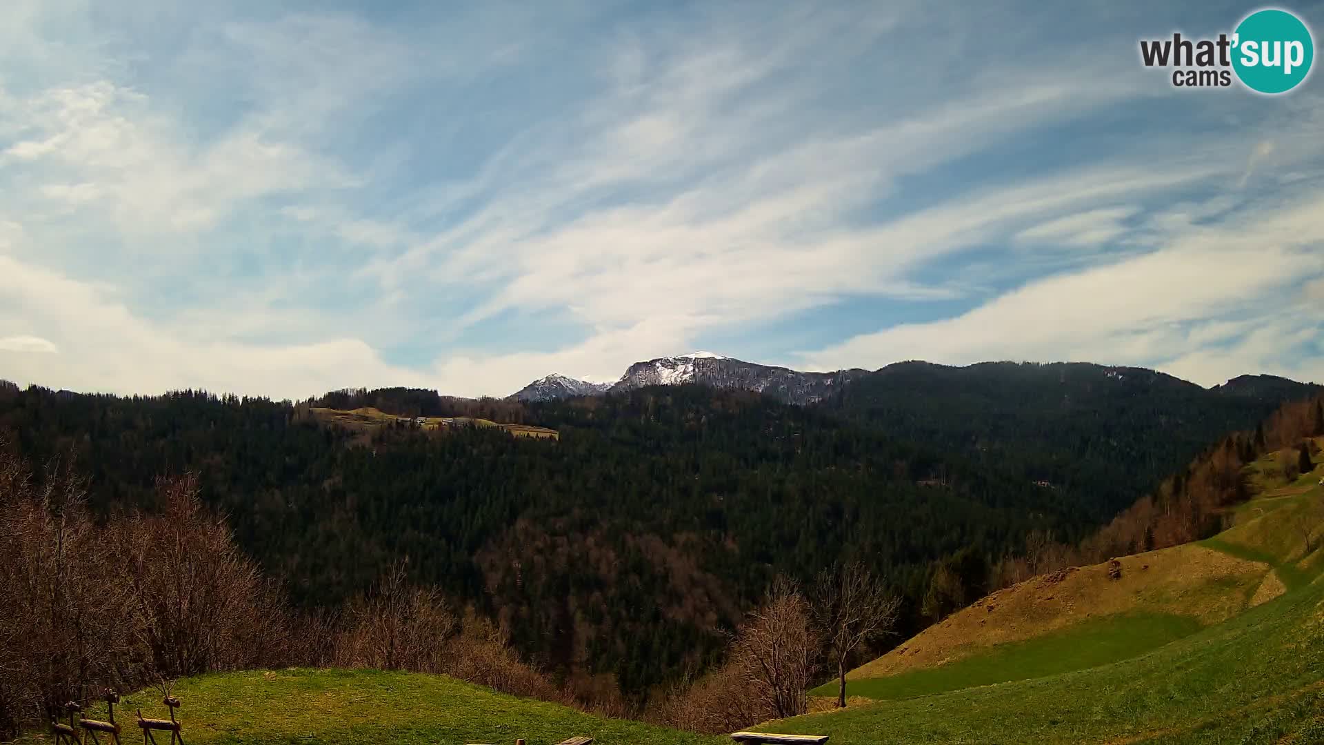 Webcam Brunarica Dražgoše – Live View of Ratitovec (1666 m)