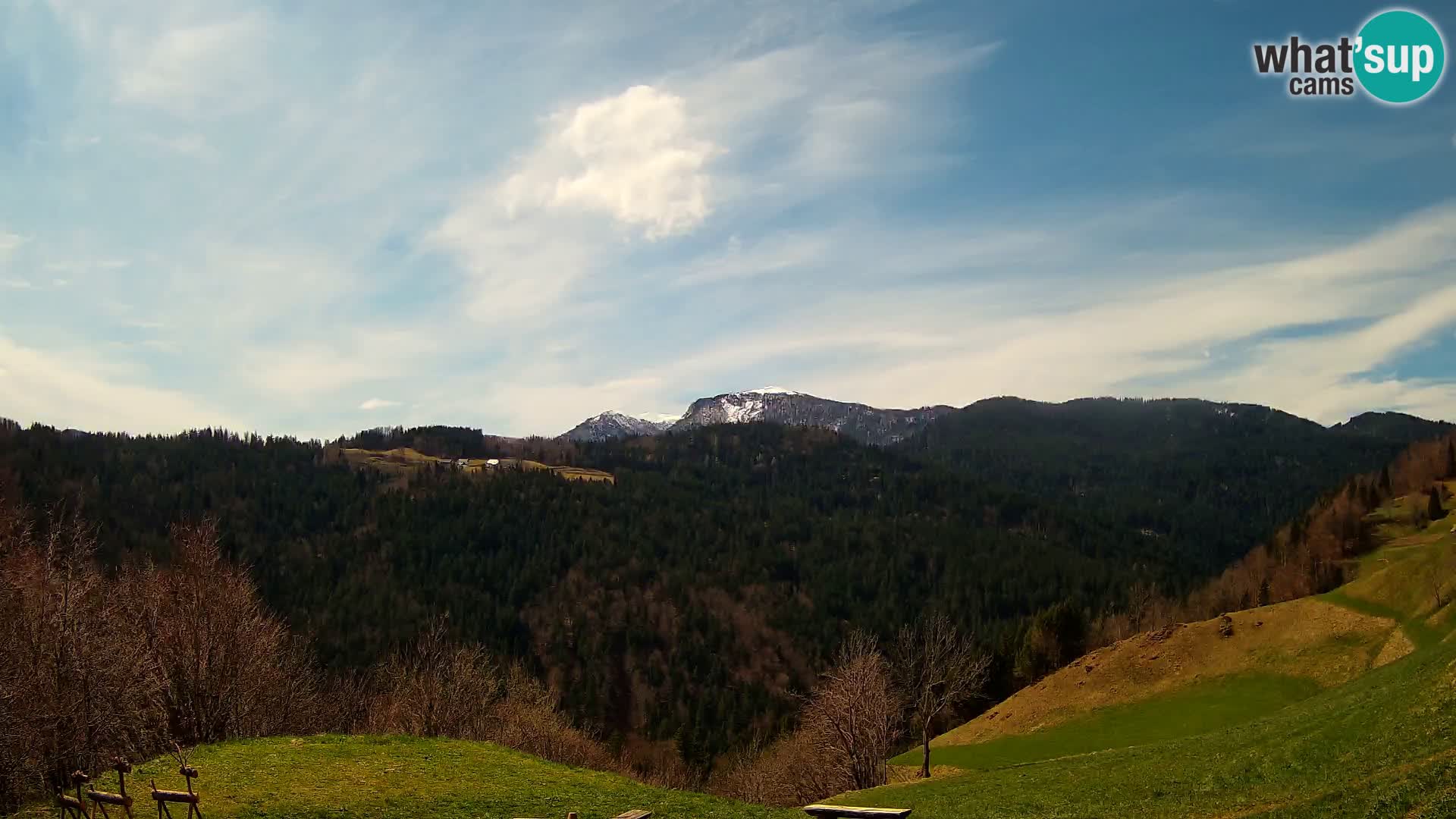 Webcam Brunarica Dražgoše – Liveblick auf Ratitovec (1666 m)