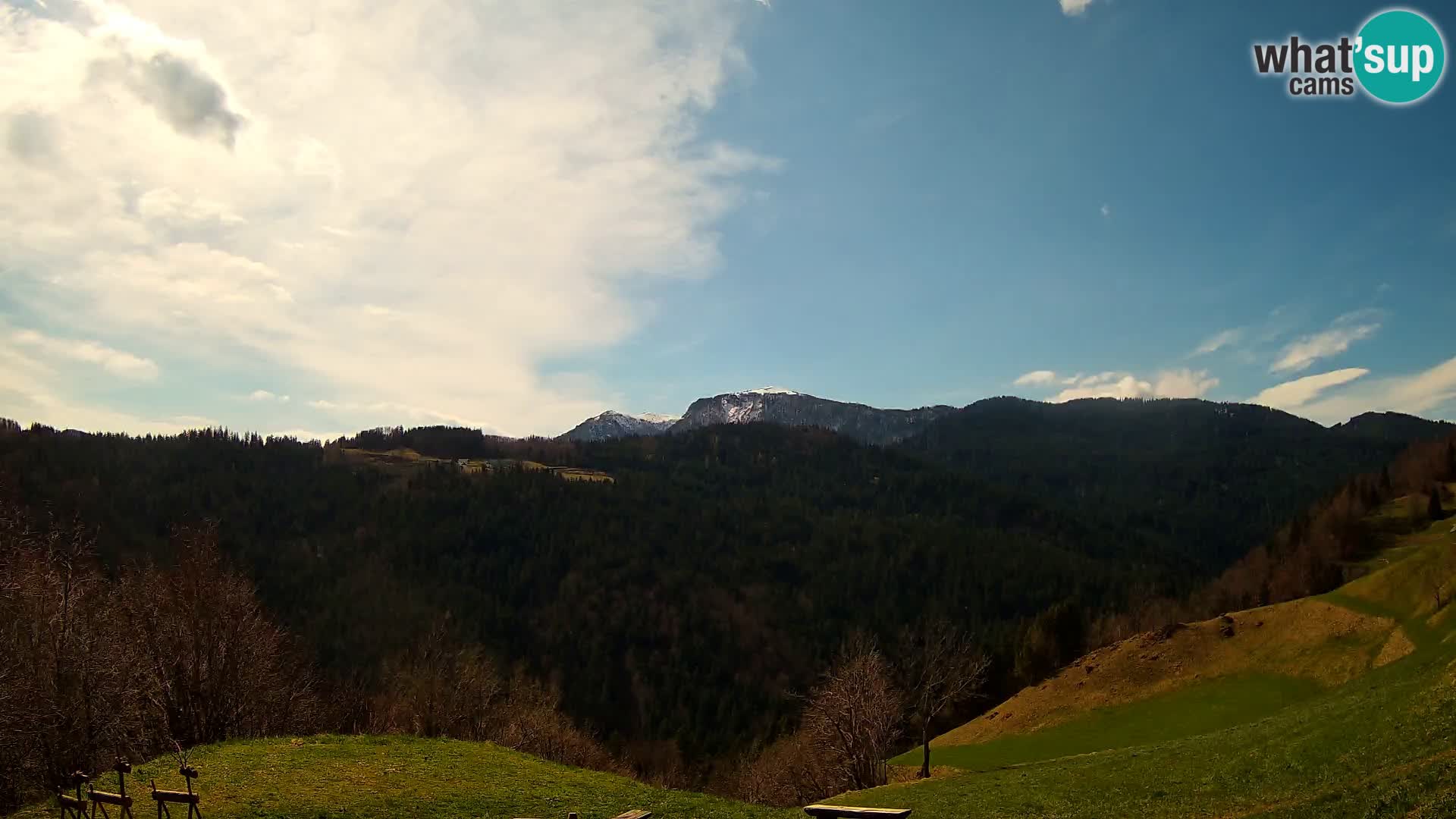 Web kamera Brunarica Dražgoše – Pogled uživo na Ratitovec (1666 m)