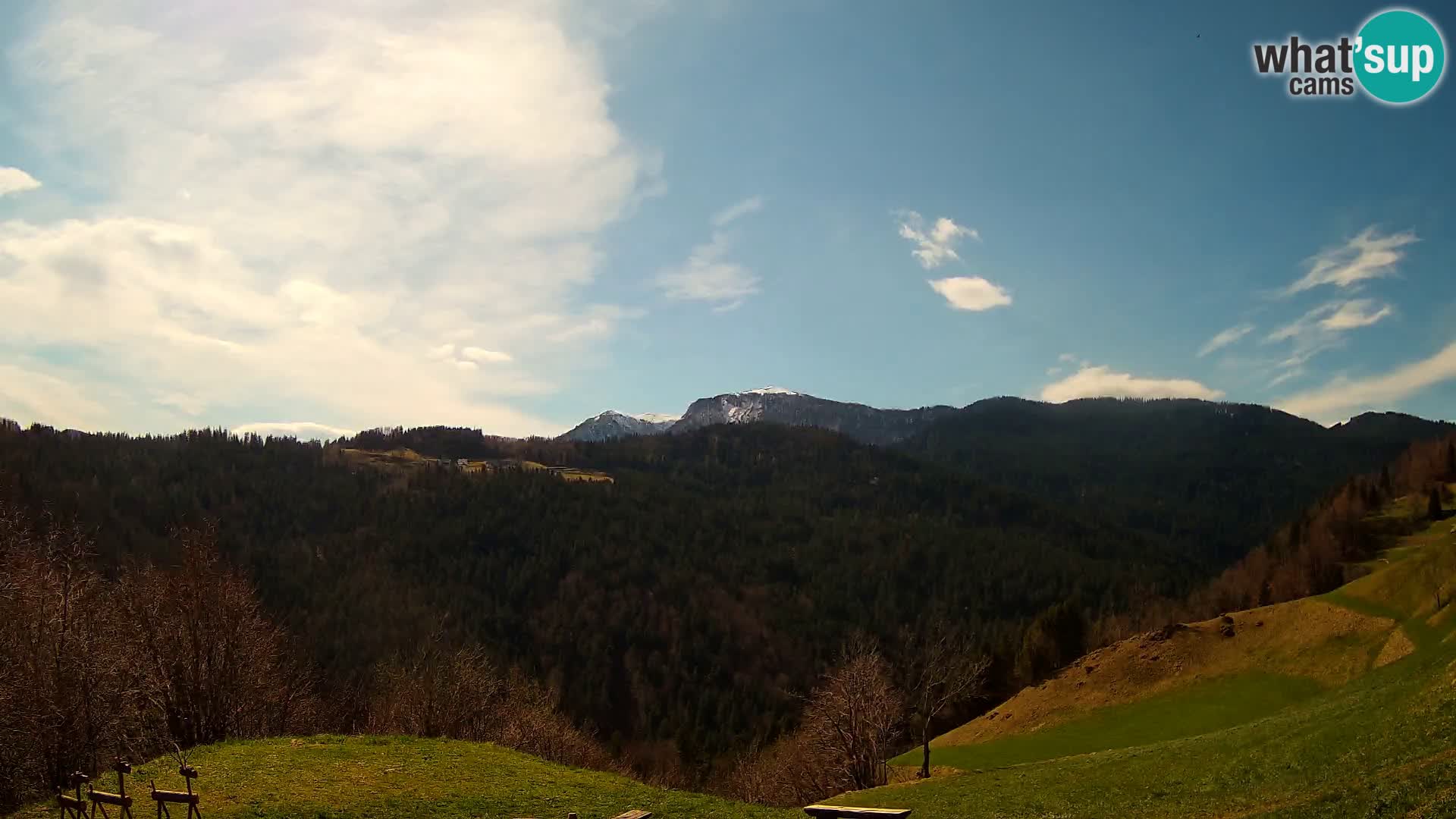 Webcam Brunarica Dražgoše – Liveblick auf Ratitovec (1666 m)