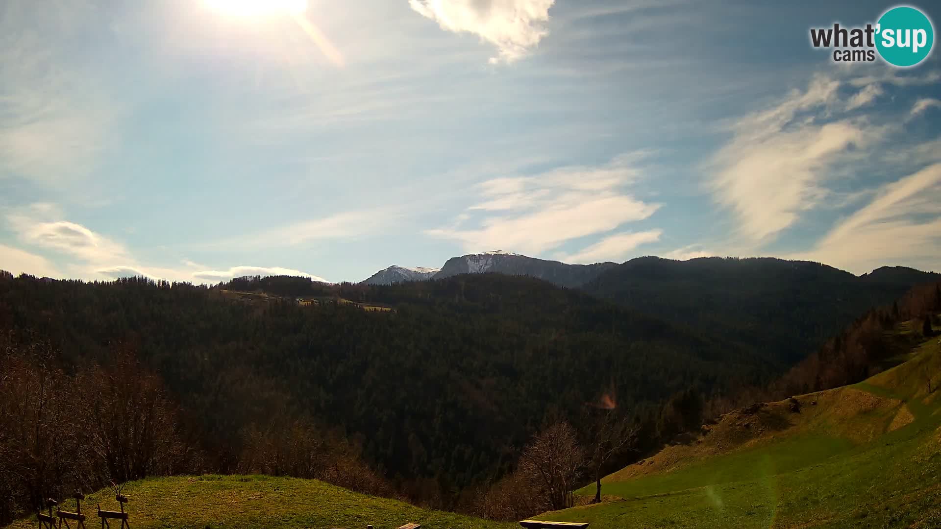 Webcam Brunarica Dražgoše – Liveblick auf Ratitovec (1666 m)