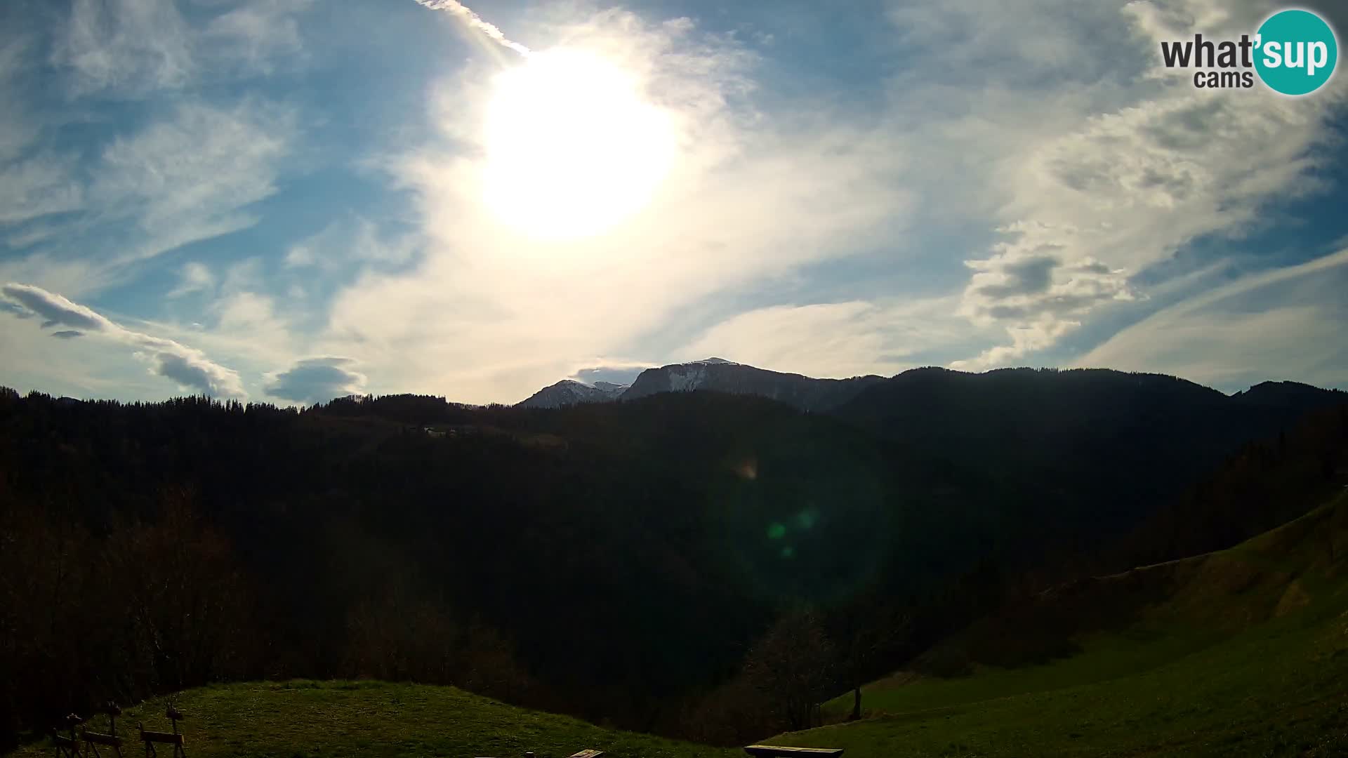 Spletna kamera Brunarica Dražgoše – Pogled v živo na Ratitovec (1666 m)