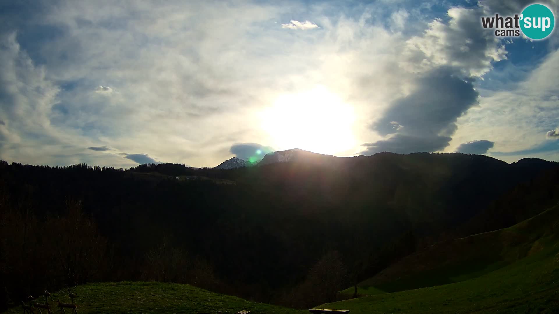 Webcam Brunarica Dražgoše – Live View of Ratitovec (1666 m)