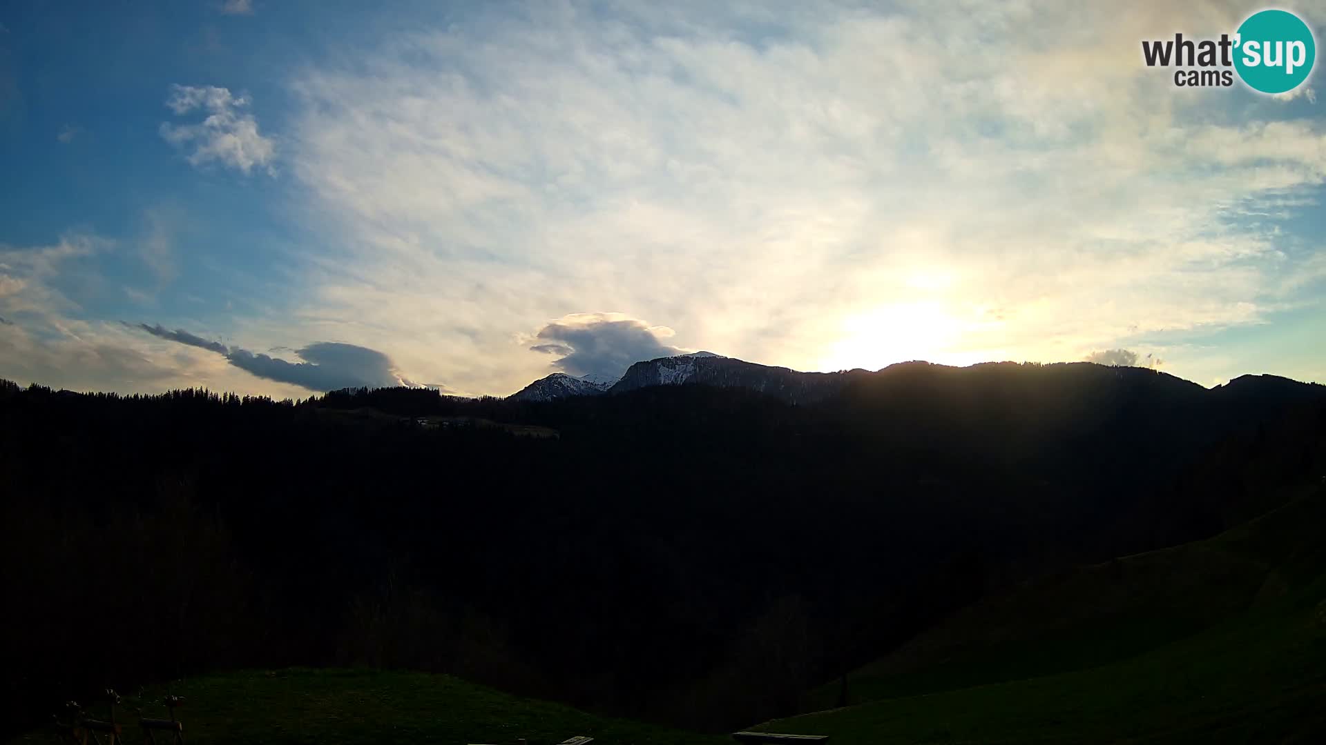 Spletna kamera Brunarica Dražgoše – Pogled v živo na Ratitovec (1666 m)