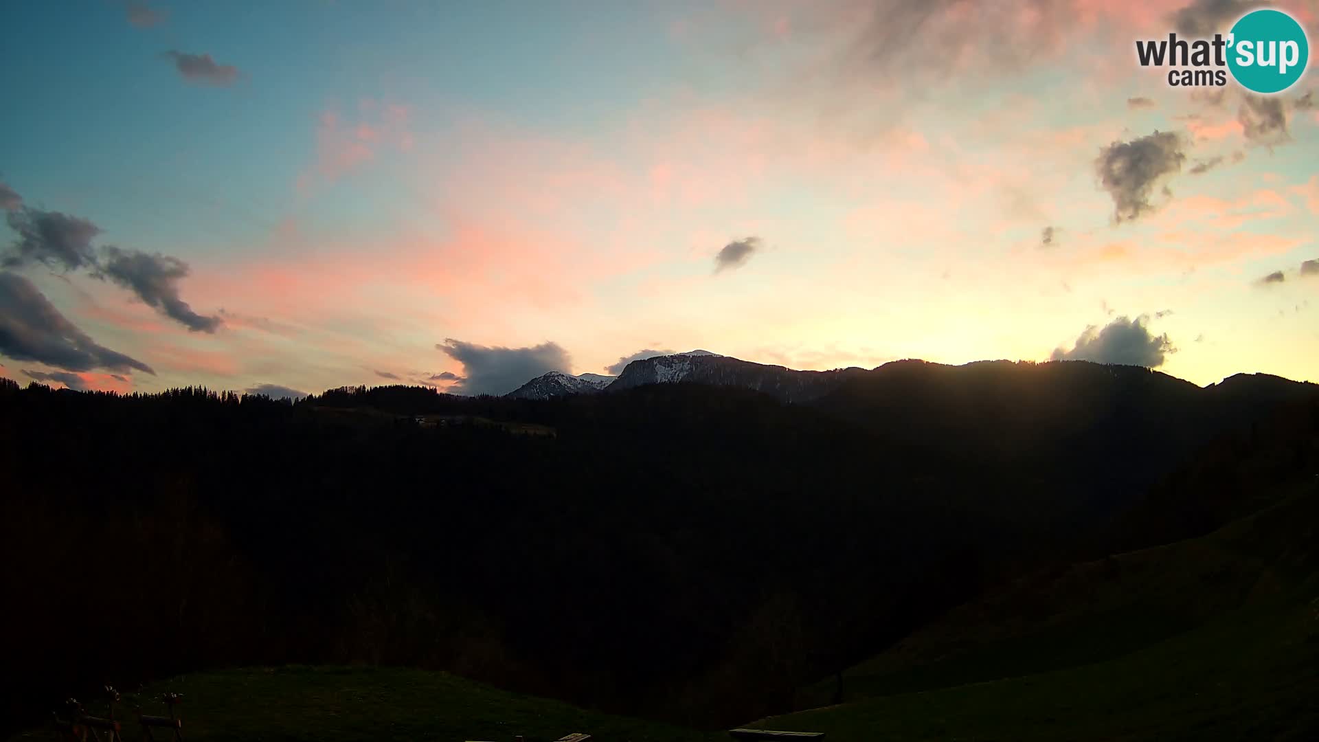 Webcam Brunarica Dražgoše – Live View of Ratitovec (1666 m)