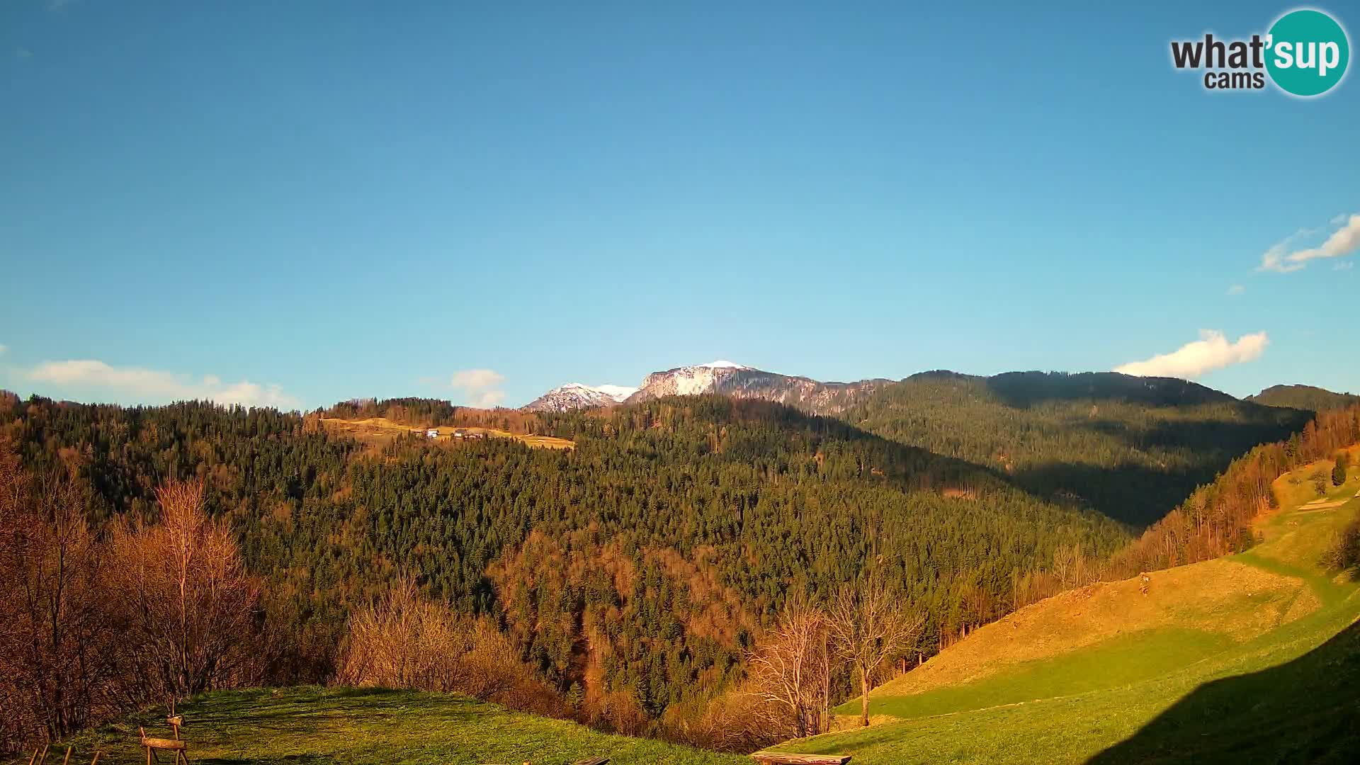 Webcam Brunarica Dražgoše – Liveblick auf Ratitovec (1666 m)