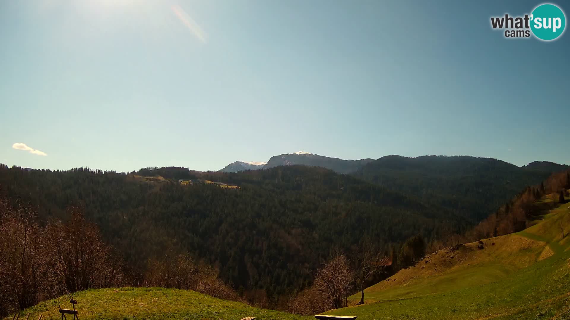 Webcam Brunarica Dražgoše – Liveblick auf Ratitovec (1666 m)