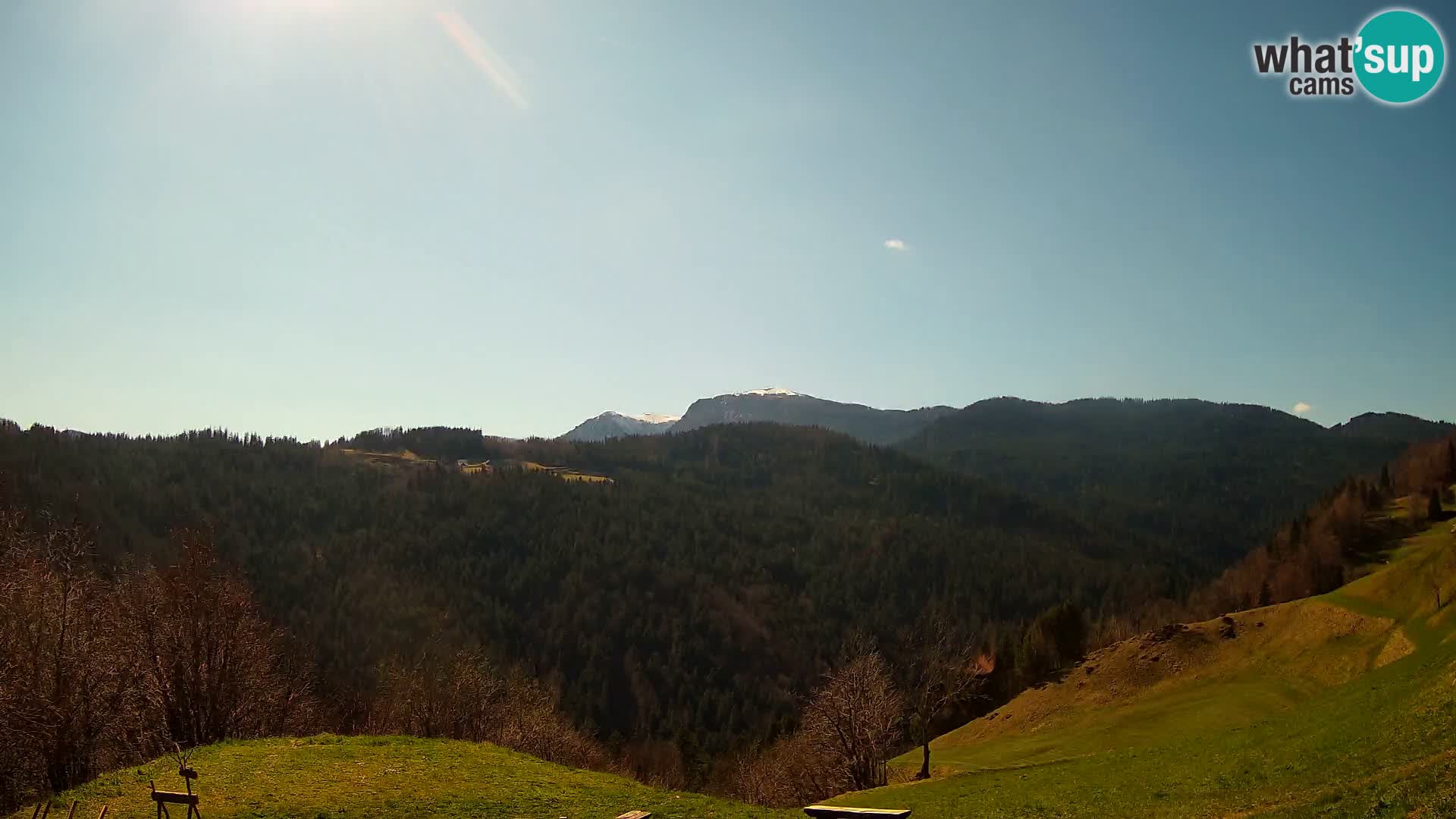 Spletna kamera Brunarica Dražgoše – Pogled v živo na Ratitovec (1666 m)