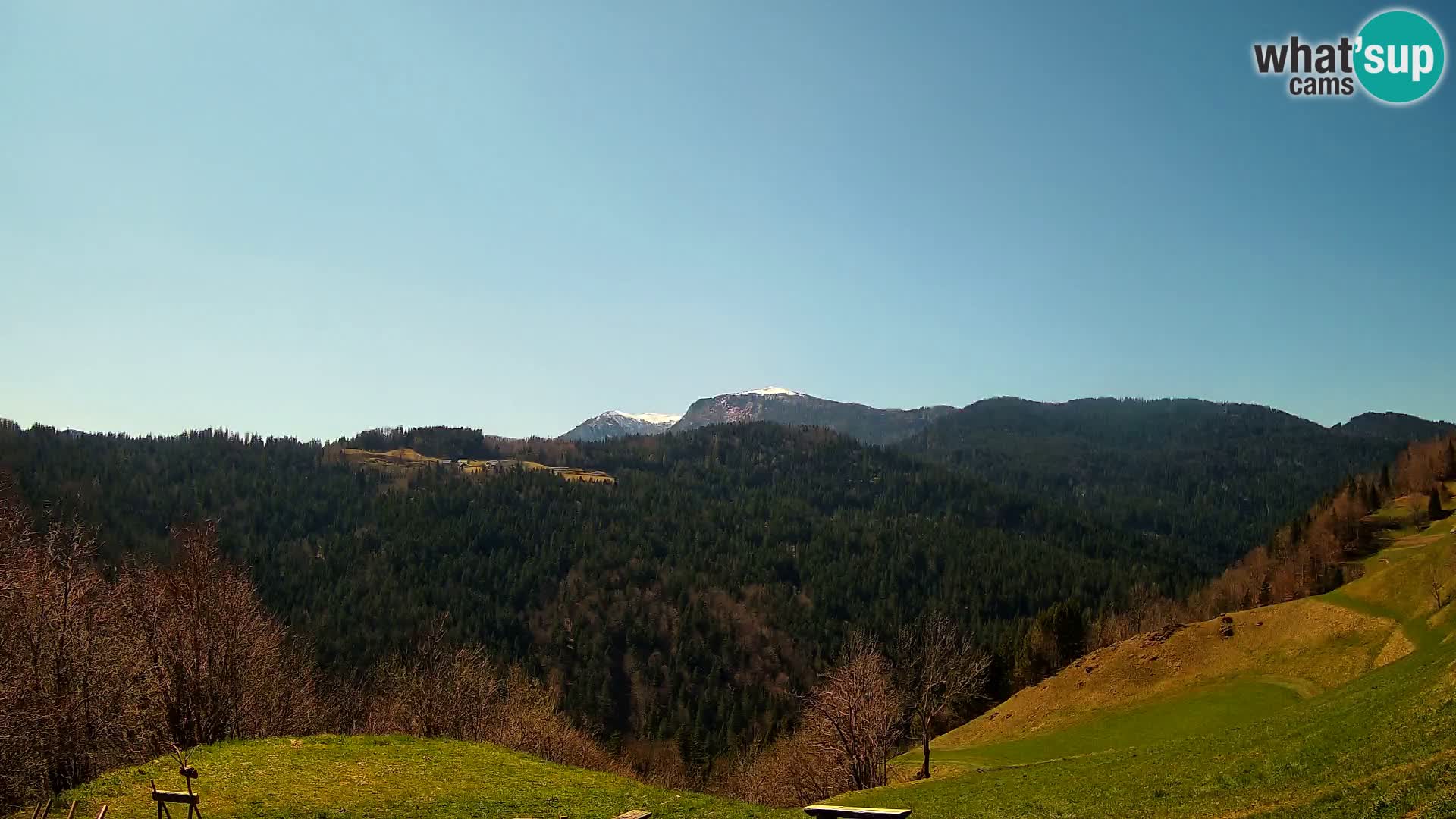 Web kamera Brunarica Dražgoše – Pogled uživo na Ratitovec (1666 m)
