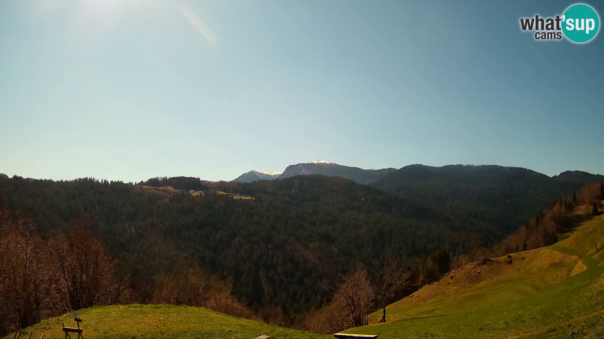 Webcam Brunarica Dražgoše – Liveblick auf Ratitovec (1666 m)