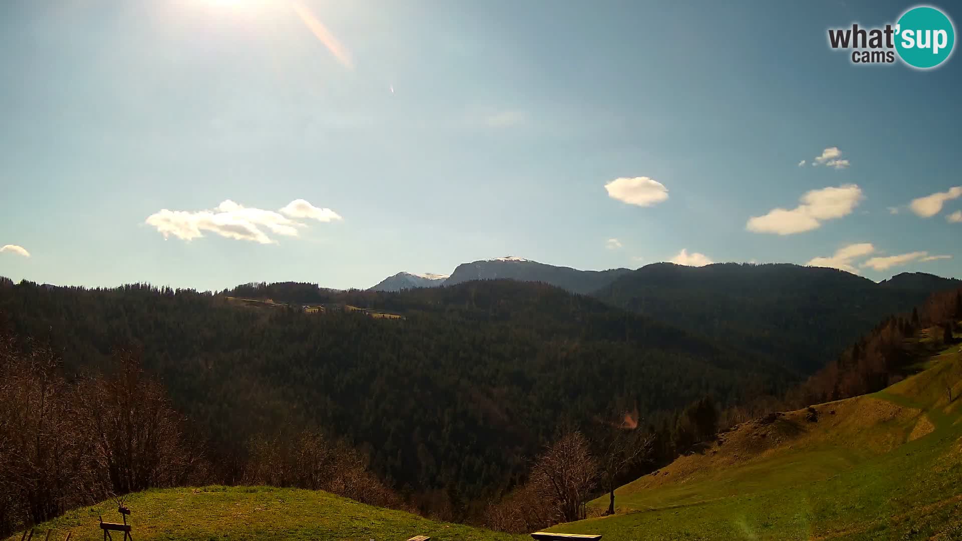 Webcam Brunarica Dražgoše – Live View of Ratitovec (1666 m)