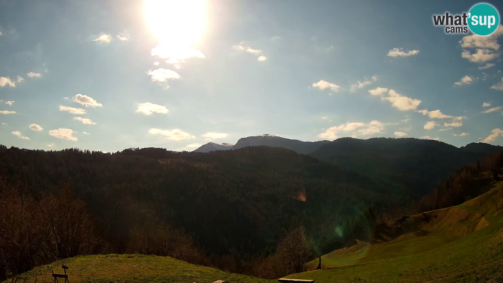 Webcam Brunarica Dražgoše – Liveblick auf Ratitovec (1666 m)