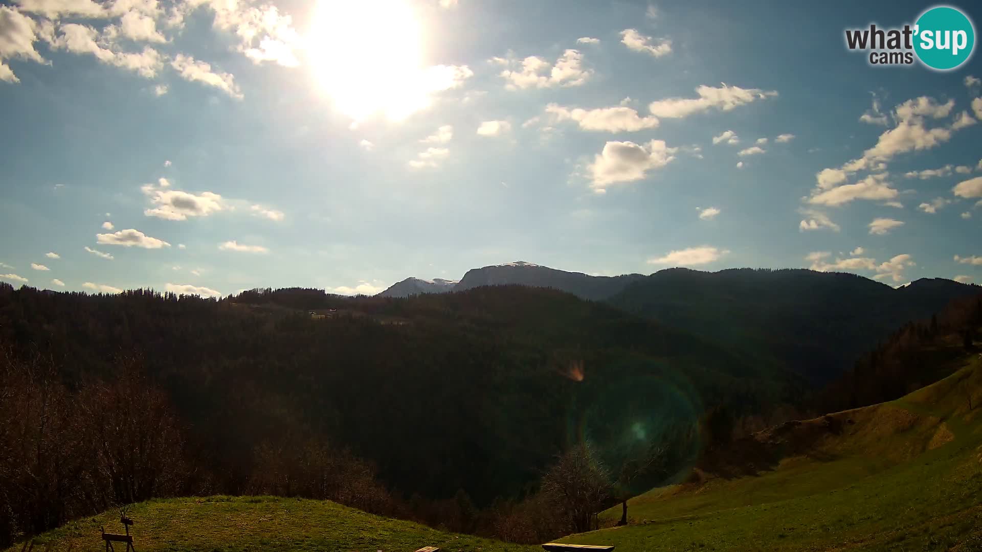 Webcam Brunarica Dražgoše – Liveblick auf Ratitovec (1666 m)