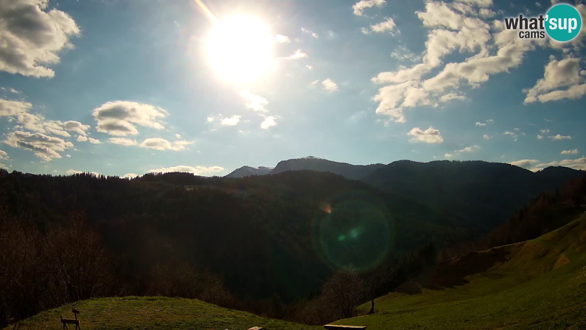 Webcam Brunarica Dražgoše – Vista live sul Ratitovec (1666 m)