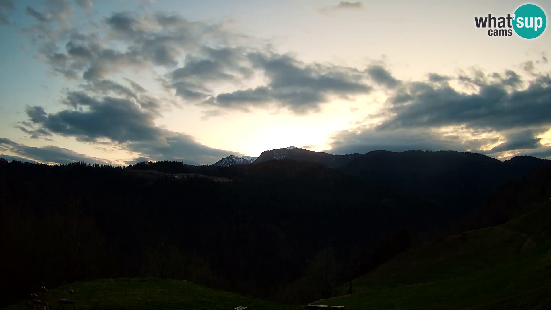 Webcam Brunarica Dražgoše – Vista live sul Ratitovec (1666 m)