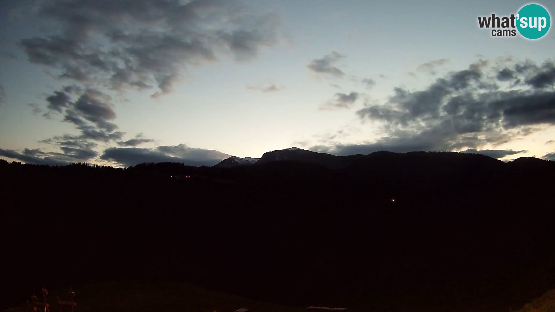 Webcam Brunarica Dražgoše – Live View of Ratitovec (1666 m)