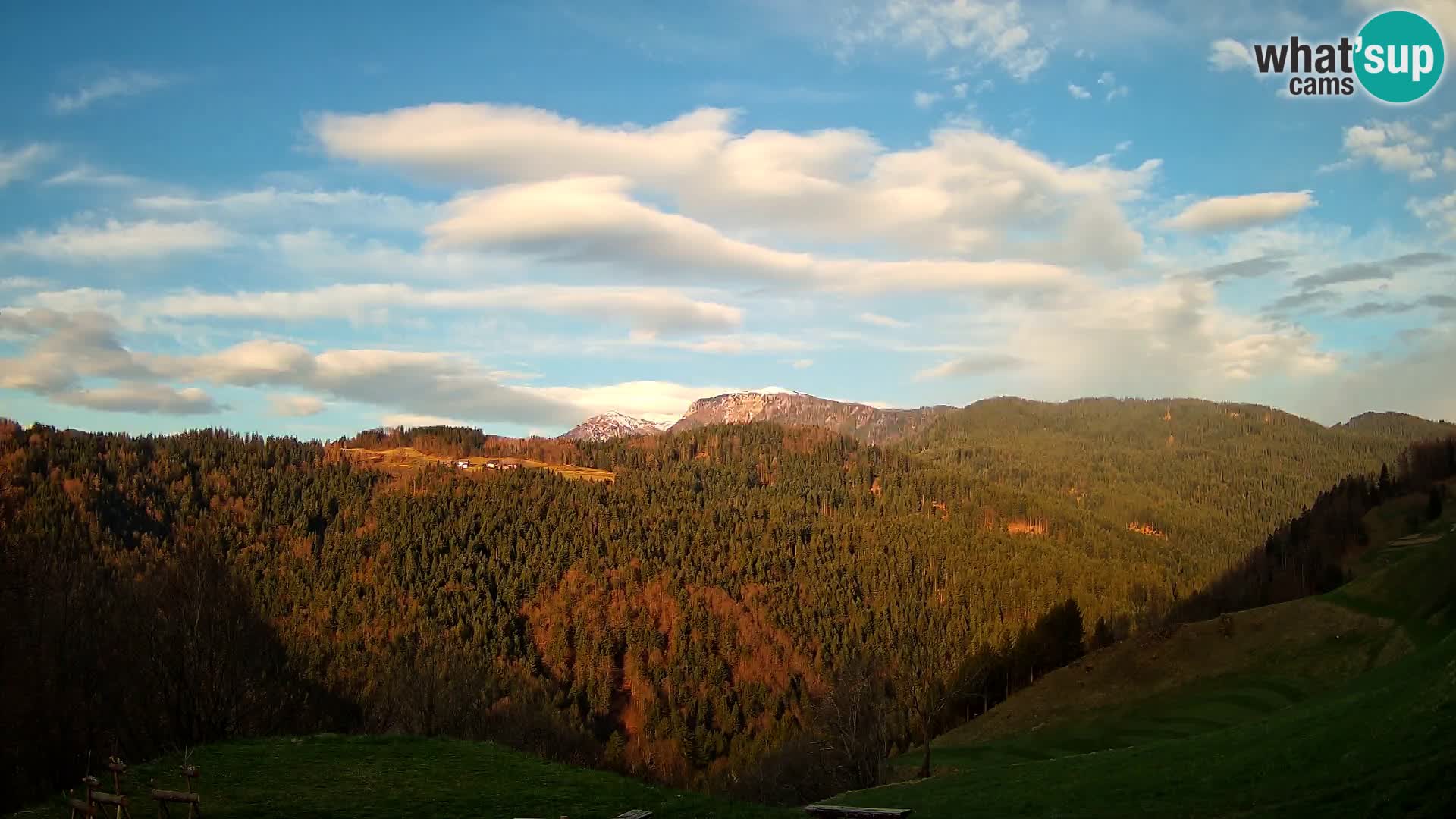 Webcam Brunarica Dražgoše – Live View of Ratitovec (1666 m)