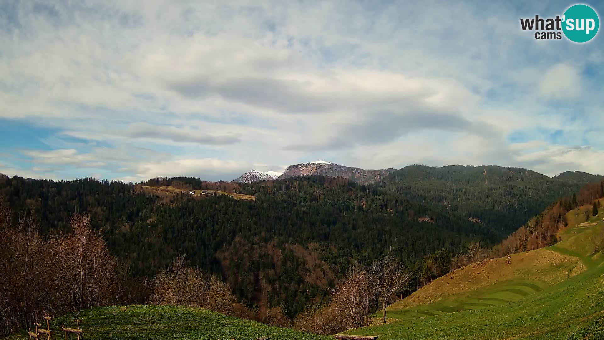 Webcam Brunarica Dražgoše – Liveblick auf Ratitovec (1666 m)